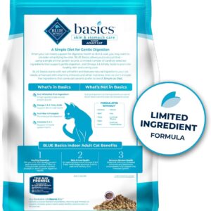 Blue Buffalo Basics Grain-Free Dry Cat Food, Skin & Stomach Care