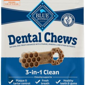 Blue Buffalo Dental Chews Small Natural Dog Treats, Chicken & Spearmint 11.3-oz Bag (28 Count)