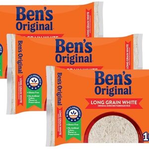 BEN'S ORIGINAL Enriched Long Grain White Rice, Parboiled Rice, 10 lb Bag